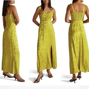 Favorite Daughter The Strappy Vineyard Maxi Dress Persephone Green Floral Size 4